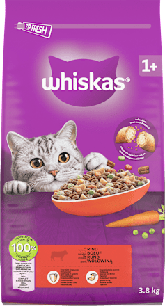 Trockenfutter Katze mit Rind, Adult 1+ Whiskas