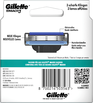 Rasierklingen Mach3 Gillette
