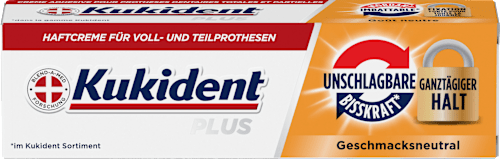 Haftcreme Plus Unschlagbare Bisskraft  Kukident