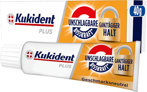 Haftcreme Plus Unschlagbare Bisskraft  Kukident