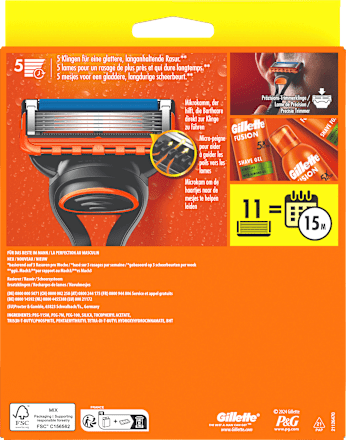 Rasierer, Fusion5 Vorteilspack  Gillette