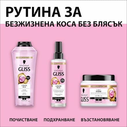 Mаска за коса без блясък Shine 4-in-1 Schwarzkopf GLISS