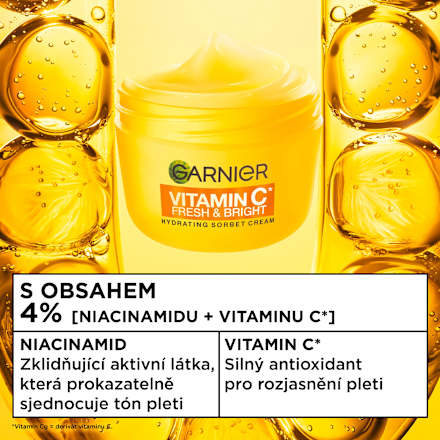hydratační pleťový sorbet krém Vitamin C GARNIER