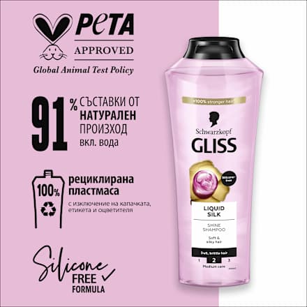 Шампоан за коса Течна коприна Schwarzkopf GLISS