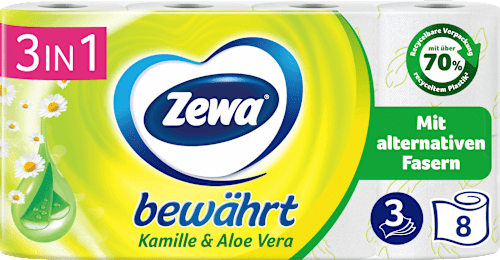 Toilettenpapier bewährt Kamille 3-lagig (16x150 Blatt) Zewa
