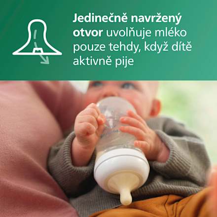 skleněná kojenecká lahev Natural Response 3-6m, 240ml PHILIPS AVENT