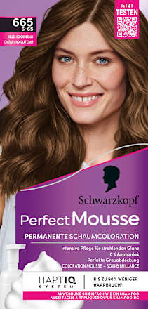 Haarfarbe Schaum 665 Helles Schokogold, 1 St Schwarzkopf Perfect Mousse