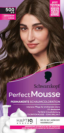 Haarfarbe Schaum 500 Mittelbraun, 1 St Schwarzkopf Perfect Mousse