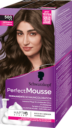 Haarfarbe Schaum 500 Mittelbraun, 1 St Schwarzkopf Perfect Mousse