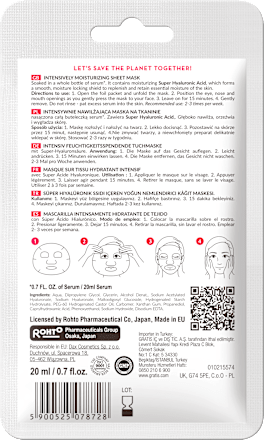 hydratační textilní pleťová maska  HADA LABO TOKYO