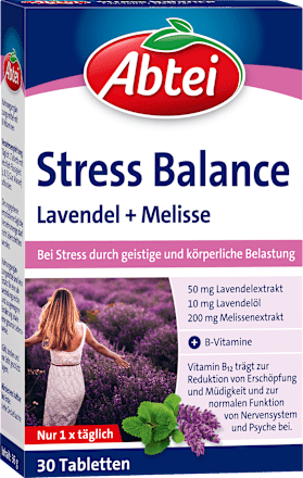 Prehransko dopolnilo za uravnavanje stresa, sivka in melisa Abtei