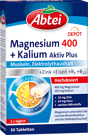 Prehransko dopolnilo Magnezij 400 + Kalij Abtei