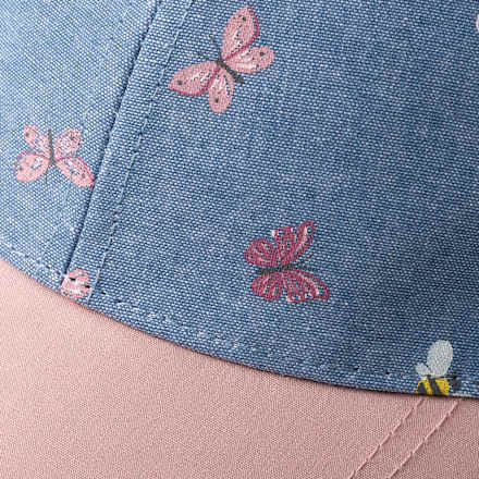 Basecap mit Schmetterlings-Muster, blau + rosa, Gr. 54/55 ALANA