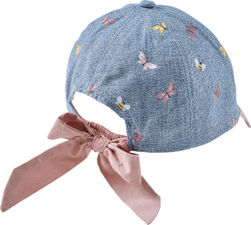 Basecap mit Schmetterlings-Muster, blau + rosa, Gr. 52/53 ALANA