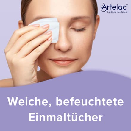 Artelac AUGEN PFLEGER Lidreinigungstücher 20 sterile gebrauchsfertige Einwegtücher zur täglichen Behandlung Artelac