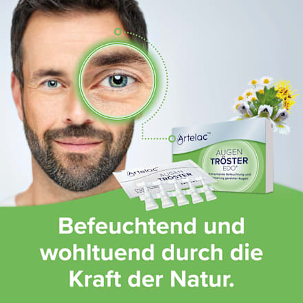 Artelac AUGEN TRÖSTER EDO 10 x à 0,5ml Erfrischende Befeuchtung und Linderung gereizter Augen Mit Hydrolaten von Kamille,Zaubernuss und  Augentrost Artelac