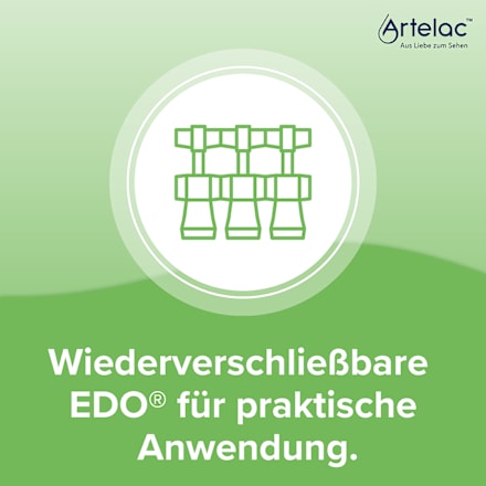 Artelac AUGEN TRÖSTER EDO 10 x à 0,5ml Erfrischende Befeuchtung und Linderung gereizter Augen Mit Hydrolaten von Kamille,Zaubernuss und  Augentrost Artelac