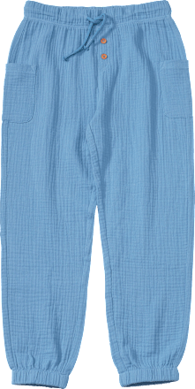 Hose aus Musselin mit Kordel, blau, Gr. 134 ALANA