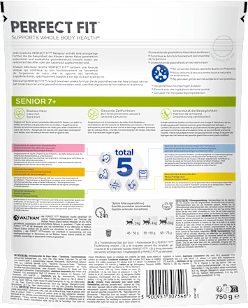 Trockenfutter Katze mit Huhn, Senior 7+ PERFECT FIT