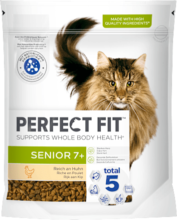 Trockenfutter Katze mit Huhn, Senior 7+ PERFECT FIT