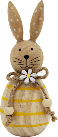 Ukrasni drveni zec s mašnom KUWOPA