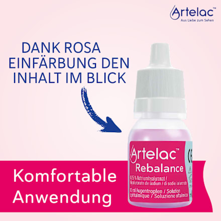Artelac Rebalance 3 x 10 ml Augenbefeuchtungsmittel sowie Benetzung von Kontaktlinsen Artelac