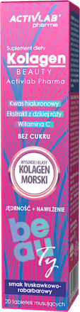 Kolagen morski Beauty, smak truskawkowo-rabarbarowy ACTIVLAB