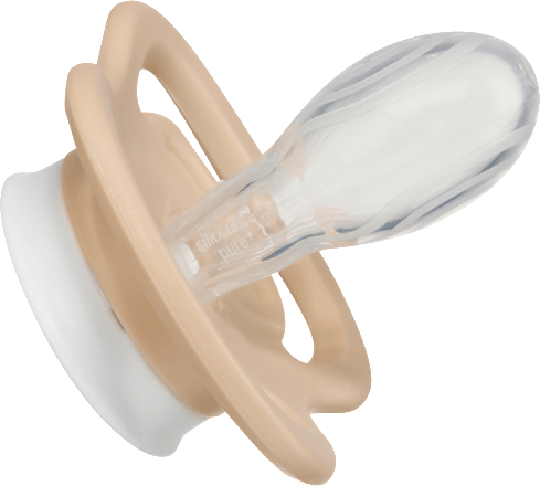 Schnuller Air Silikon symmetrisch, mint/beige & blau/petrol Gr. 3, ab 16 Monaten  babylove