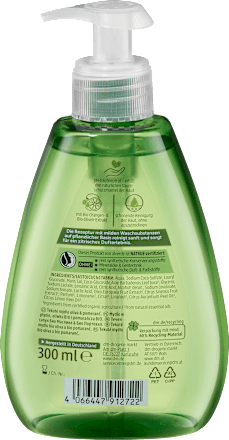 tekuté mýdlo bio oliva a bio pomeranč alverde NATURKOSMETIK