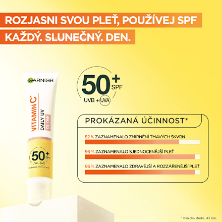 denní rozjasňující UV fluid Vitamín C SPF50+ GARNIER SKIN NATURALS
