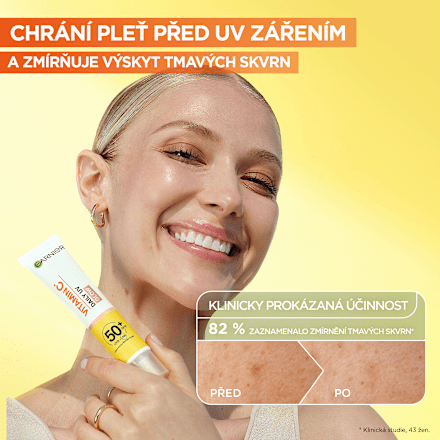 denní rozjasňující UV fluid Vitamín C SPF50+ GARNIER SKIN NATURALS