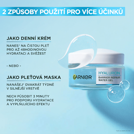 hydratační pleťový gel Hyaluronic Aloe Jelly GARNIER SKIN NATURALS