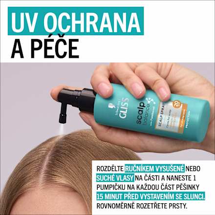 sprej na pokožku hlavy s SPF Scalp Balance Schwarzkopf GLISS