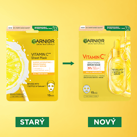 textilní pleťová maska Vitamín C GARNIER SKIN NATURALS