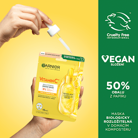textilní pleťová maska Vitamín C GARNIER SKIN NATURALS