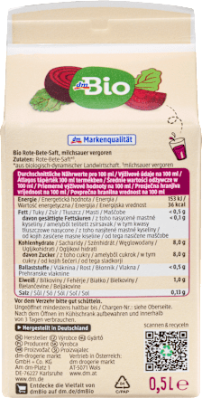 Direktsaft Rote Bete dmBio