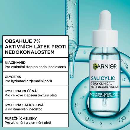 Pleťové sérum proti nedokonalostiam Salicylic 7-Day Clinical GARNIER PureActive