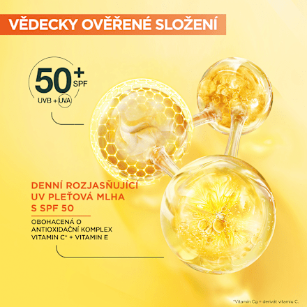 rozjasňující pleťová mlha Vitamín C SPF50+ GARNIER