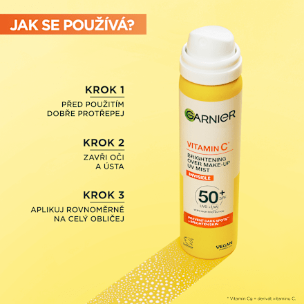 rozjasňující pleťová mlha Vitamín C SPF50+ GARNIER