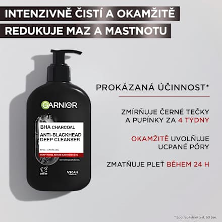 čisticí pleťový gel Charcoal  GARNIER PureActive