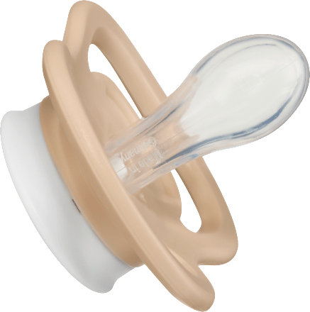 Schnuller Air Silikon symmetrisch, mint/beige & blau/petrol, Gr. 1, 0-6 Monate babylove