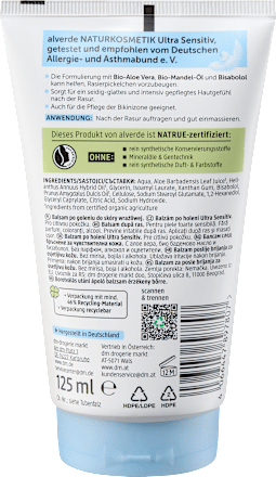 After Shave Balsam Ultra Sensitiv alverde NATURKOSMETIK