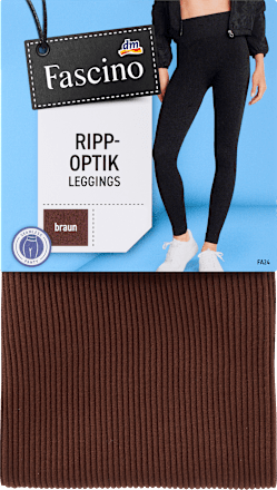 Leggings in Ripp-Optik braun, Gr. 38/40 Fascino