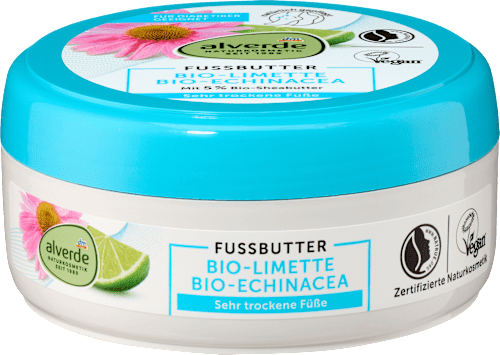 Fußbutter Bio-Limette und Bio-Echinacea alverde NATURKOSMETIK