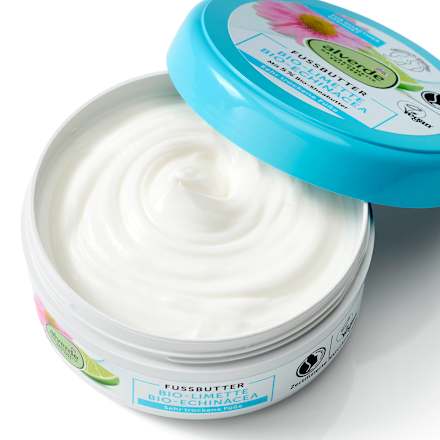 Lábápoló vaj bio lime-mal és bio echinaceával, nagyon száraz bőrre alverde NATURKOSMETIK