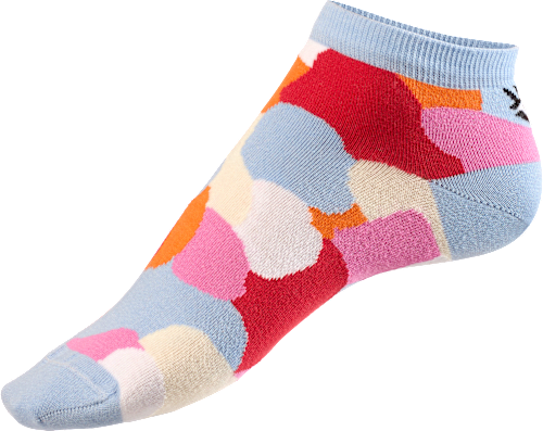 Sneakersocken mit Bio-Baumwolle & Fersenmotiv blau Gr. 39-42 Fascino