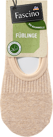 Füßlinge mit Bio-Baumwolle beige Gr. 35-38 Fascino