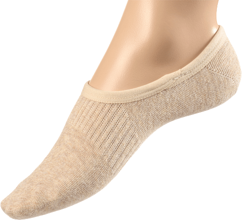 Füßlinge mit Bio-Baumwolle beige Gr. 35-38 Fascino