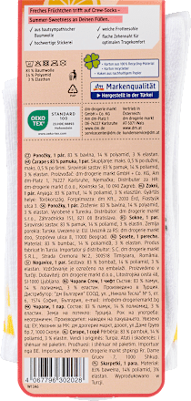 Șosete scurte, model lămâie, alb, mărimea 39-42    Fascino