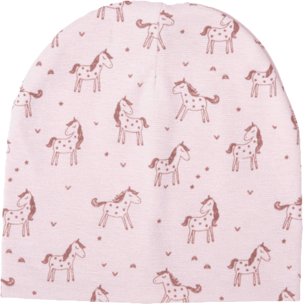 Haube Jersey Einhorn rosa PURSET